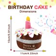thumbnail image 2 of Interactive Plush Cake Dog Toy with Candle Design, Soft Dog Chew Toy for Fetch, Tug and Indoor Play, Character Dog Toy for Small and Medium Dogs, 2 of 6