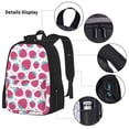 thumbnail image 3 of Pofeuu Hand Drawn Strawberry Print Backpack Travel Backpacks With Lunch Bag Pencil Bag Set 3 pcs Set Cartoon Backpack, 3 of 7