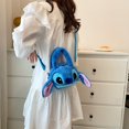 thumbnail image 2 of Disney-Bolso de peluche de Lilo & Stitch para niños, bolsa de mensajero de felpa Kawaii, bolso de mano para niña, juguetes de peluche de Anime, bolsa suave de peluche de dibujos animadosBlanco Fivean unisex, 2 of 2