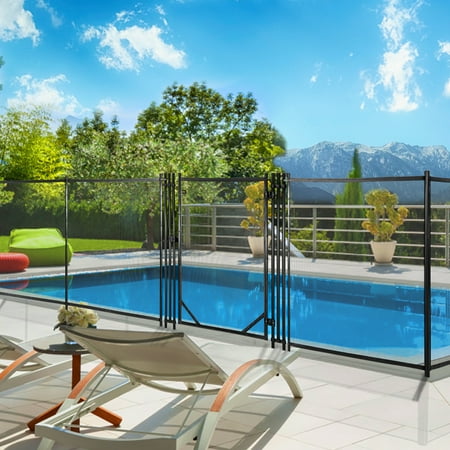BENTISM Pool Fences Gate For In-ground Swimming Pool Safety Fence4x2.5Ft Pool Fence Gate