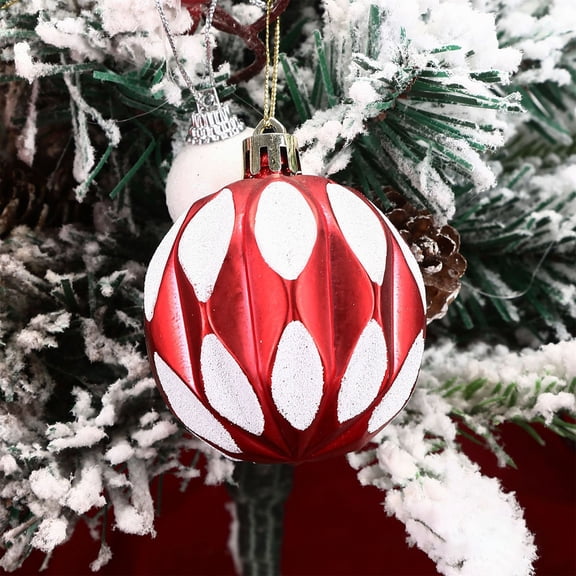 Christmas Tree Ornament Set, Shatterproof Plastic Baubles for Holiday Tree Decorations