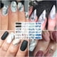 thumbnail image 4 of Pegatinas de agua para uñas con motivos de flores marmoladas, autoadhesivas, calcomanías de envoltura completa, duraderas, fáciles de aplicar y quitar, para chicas y mujeres, decoración de uñas DIY, 4 of 8