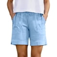 thumbnail image 3 of Noric Women's Cotton Casual Shorts High Waisted Elastic Waist Loose Fit Lightweight Summer Beach Shorts with Pockets, 3 of 9