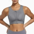 thumbnail image 2 of APEXFWDT Women's Zip Front Sports Bra Wireless Post-Surgery Bras Seamless Racerback High Impact Support Yoga Bras for Gym Workout Fitness, 2 of 6