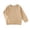 Khaki, variant on Infant Boy Outfits 12-18 Months Crewneck Sweat Long Sleeve Solid Color Pullover Fall Daily Loose Comfortable Trendy Delicate Grey Outfit Sets