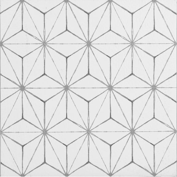 FP2481 Kikko Peel Stick Floor Tiles, White & Off-White
