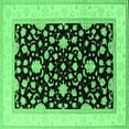thumbnail image 1 of Ahgly Company Indoor Square Oriental Emerald Green Traditional Area Rugs, 7' Square, 1 of 4