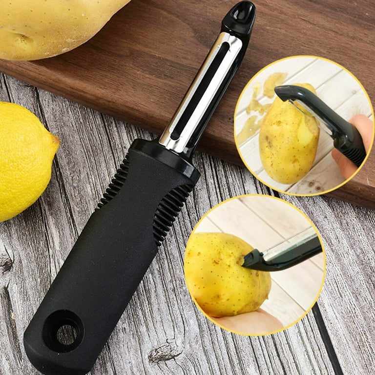 Great Choice Products GCP-HM-78988 2Pcs Swivel Peeler, Vegetable Peeler  Potato Peelers Stainless Steel Peelers For Kitchen Wide Peeler Cocktail  I-Shaped Fruit P…