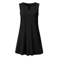 thumbnail image 3 of Pumxq Boho Dresses for Women Casual Sleeveless Cotton Midi Linen Dress Summer Flowy Beach Vacation Sundresses Black L, 3 of 8