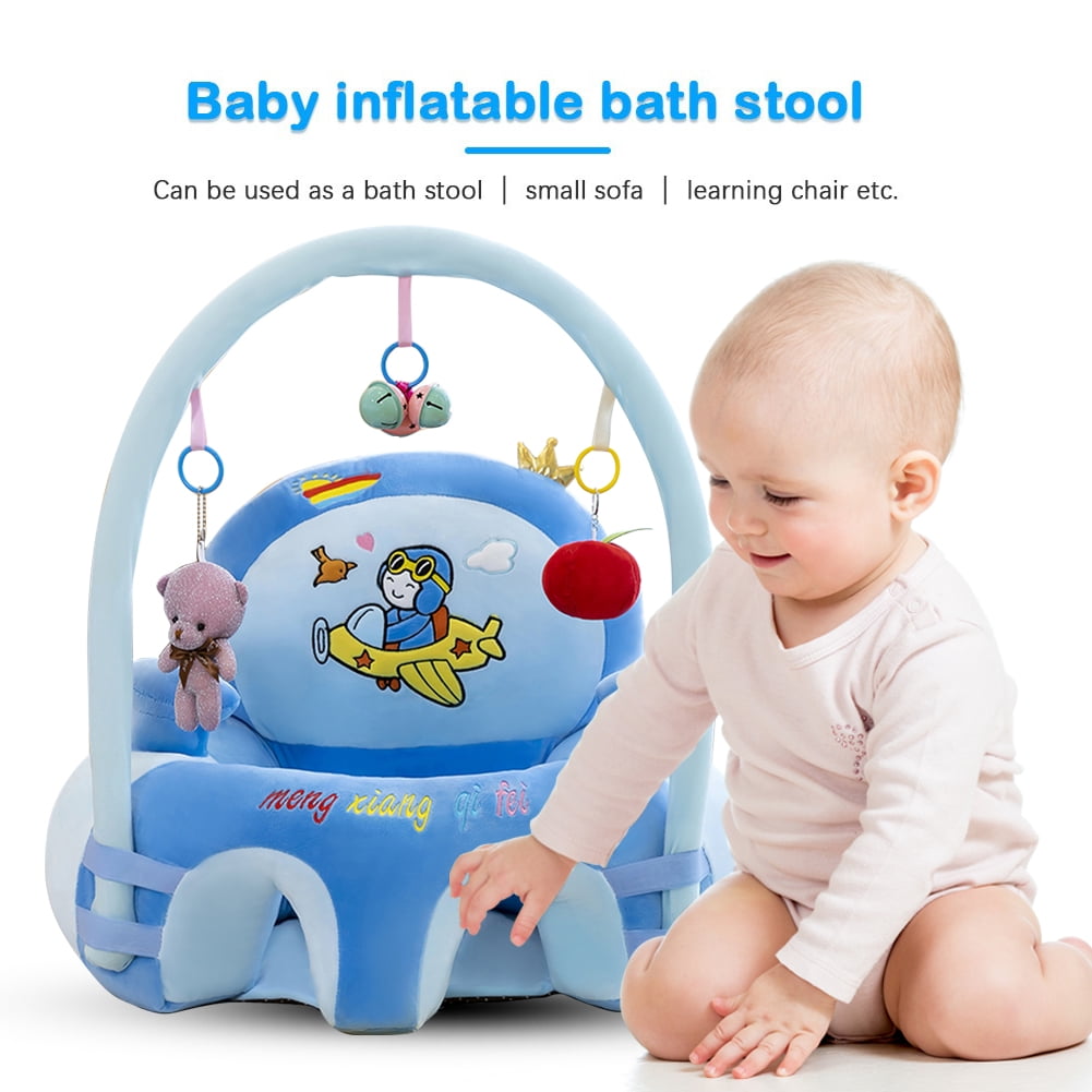 Xewsqmlo Baby Feeding Safety Seat Skin Cartoon Plush Learning Sit Chair Without Cotton