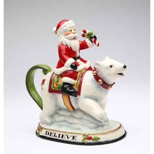 santa riding polar bear inflatable