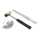 thumbnail image 2 of Ring Sizing Stick, Soft Tip Hammer 4 Sizes Quickly Calculate Lightweight Aluminum Alloy Mandrel Protective Ring Gauge Finger Sizer For Jewelry For Men Women ANGGREK 12345678, 2 of 8