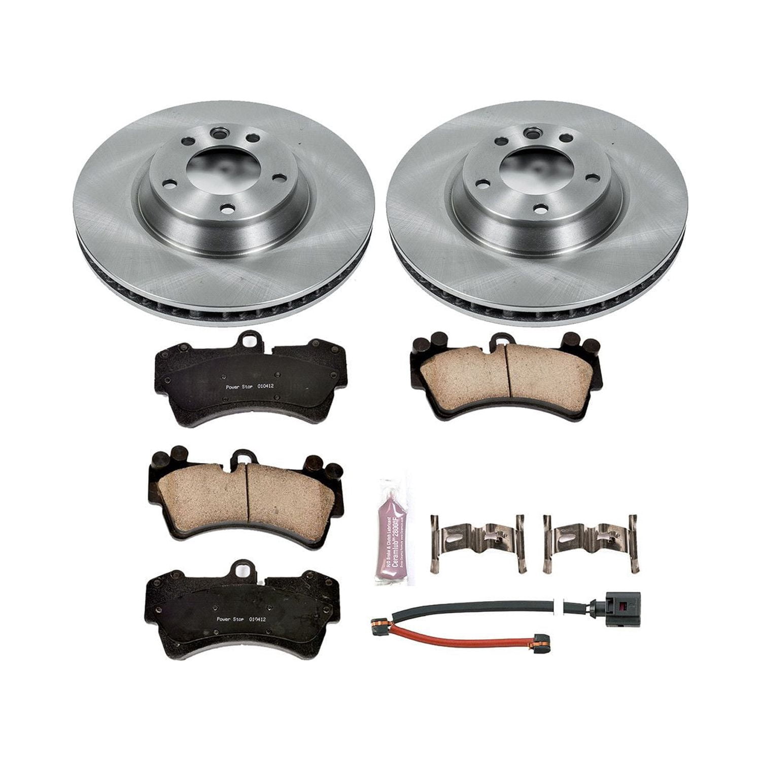 Power Stop Front Stock Replacement Brake Pad and Rotor Kit KOE4558
