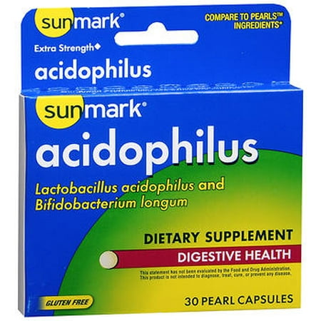 Acidophilus Pearls - Sunmark Acidophilus, Pearl Capsules, Extra Strength - 30 Capsules