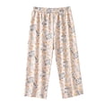 thumbnail image 5 of HongQid Womens Cotton Pajama Pants Elastic Waist Soft Knit Sleepwear Bottoms Floral Print for All Seasons Home Wear Pants Lightweight Breathable Casual Soft Loungewear, 5 of 5
