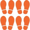 thumbnail image 1 of PATIKIL 8x3.3" Footprint Sticker, 4 Pairs PVC Shoes Floor Decal Sign for Class Decor Stair Guide, Orange, 1 of 6