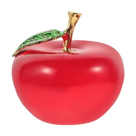 Crystal Apple Paperweight Car Interior Crystal Fruit Apple Decor for Christmas Gift