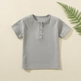 thumbnail image 5 of NIEWTR Boys Short Sleeve Shirts Cotton T-Shirts Summer Basic Tees Tops Clothes for Kids（Light Gray,5-6 Years), 5 of 6