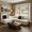 Beige, variant on 116"W Modern Semi-Curved Modular Sectional Sofa with Movable Ottoman,Vertical Stitched Chenille Cloud Sofa Couch for Living Room,No Assembly Required,Beige