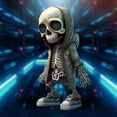 thumbnail image 3 of Figuras de esqueletos geniales, lindos adornos de esqueletos de resina para Halloween,, 3 of 5