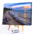 thumbnail image 2 of Playa puesta de sol pintura al óleo por números Kit DIY pintura acrílica sobre lienzo manualidades Tmvgtek Oficina Multiescena Multifunción, 2 of 9