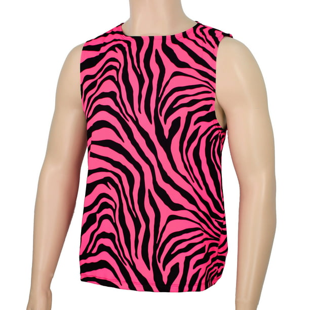 Pink Zebra Print Tank Men's Large Walmart.com