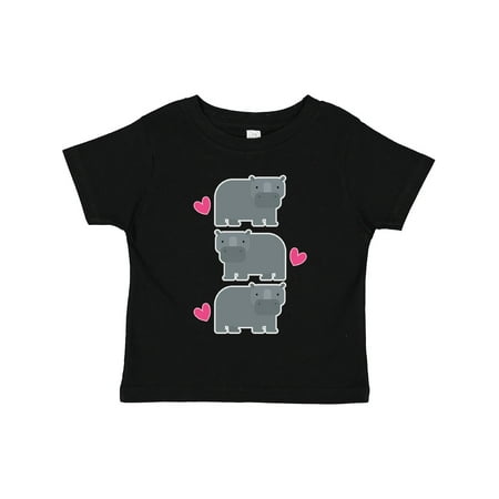 

Inktastic Hippo Cute Hippotamus Animals Gift Toddler Toddler Girl T-Shirt