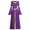 Purple, variant on IDOPIP Metallic V Neck Praise Dance Dress for Women Liturgical Lyrical Dancewear Worship Robe Dress