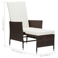 thumbnail image 2 of vidaXL Outdoor Recliner Chair Patio Lounge Chair with Cushions Poly Rattan, 2 of 7