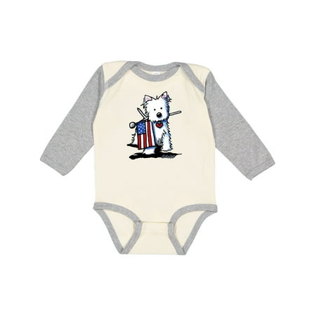 

Inktastic US Flag Westie Gift Baby Boy or Baby Girl Long Sleeve Bodysuit