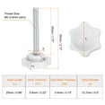 thumbnail image 2 of Uxcell 10 Pieces Star Knobs M5 x 45mm Thread 25mm 6-Point Head Stud Knob Hand Clamping Screw White, 2 of 6