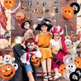 thumbnail image 5 of ZHAOCHENG Globos de Halloween: decoraciones de Halloween, kit de tapices de Halloween, 48 globos, 25 accesorios fotográficos, pancartas, calabazas, coronas de letras, 5 of 5