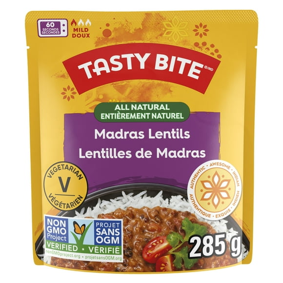 TASTY BITE MADRAS LT - FRENCH Plat indien de Lentilles de Madras TASTY BITE entièrement naturel (285 g)