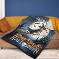 thumbnail image 4 of Happy Halloween Basenji Witch Pumpkins Bats Cozy Fleece Blanket African Barkless Dog Lover Warm Soft Throw Blanket - 13012, 4 of 5