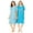 Caribbean Blue Clouds, variant on Plus Size 2-Pack Short-Sleeve Sleepshirt