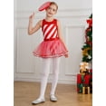thumbnail image 3 of YUUMIN Kids Girls Christmas Candy Cane Dancewear Sleeveless Striped Figure Ice Dress Ballet Leotard Red 6, 3 of 7