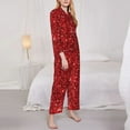 thumbnail image 3 of Naloa Red Glitter Pajamas for Women Set, Womens Pajama Sets, Lounge Sets for Women, 2pjs for Women-X-Large, 3 of 7