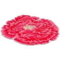 thumbnail image 3 of Floral Area Rugs Peony Flower Shape Area Rugs Non-Slip Rugs Floral Shaggy Carpet Bath Mat for Living Room Bedroom Home Decor, Red, 3.3'x3.3', 3 of 7