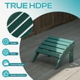 thumbnail image 4 of FODINGHILL Adirondack Outdoor Ottoman set of 2, HDPE Patio Foot Rest set of 2, All Weather Folding Foot Stool for Adirondack Chair, for Patio Backyard Pool Porch Lawn, Dark Green, 4 of 7