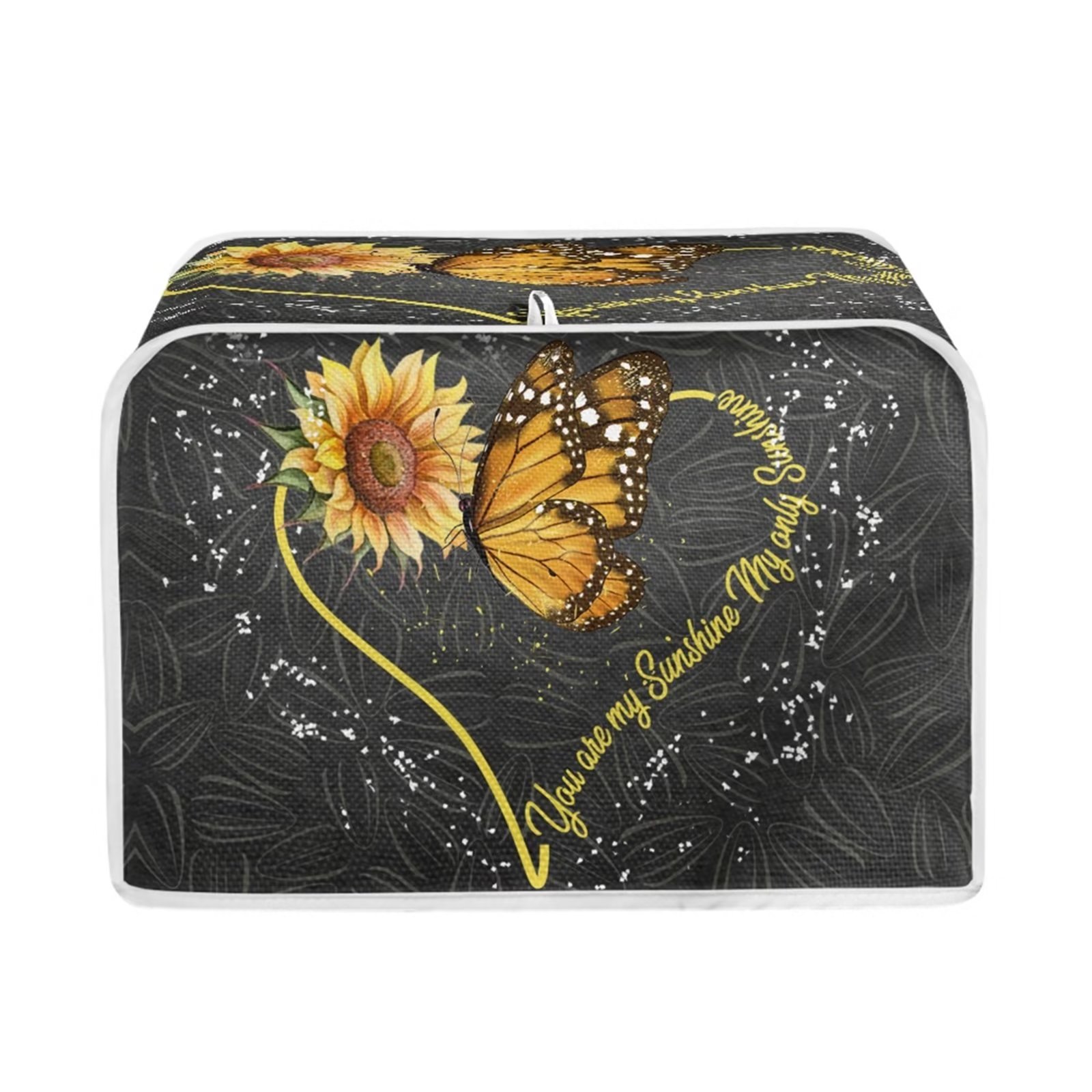 FKELYI Sunflower Butterfly Toaster Cover Washable Toaster Cover 4 Slice