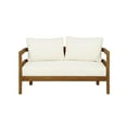 thumbnail image 2 of Linon Seacrest Loveseat/Table/2 Chair Set & Beige Cushions in Brown Acacia Wood, 2 of 16