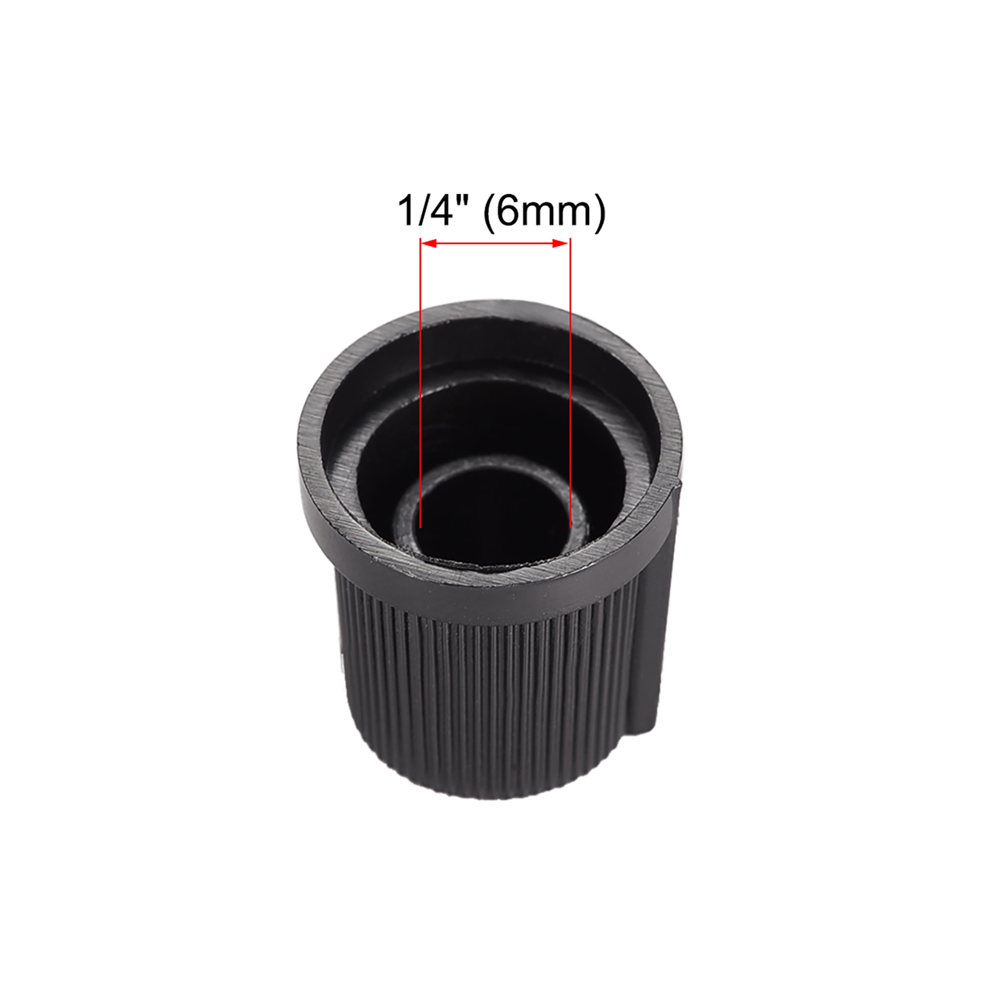 uxcell 10Pcs 6mm Shaft Hole Knob for Speaker Effect Pedal Amplifier Potentiometer Knob Black Orange