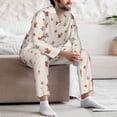 thumbnail image 7 of Sikiie Cute Squirrel Mens Pajama Set, Soft Warm Long Sleeve Sleepwear, Cozy Button-Down Pjs for Men-Large, 7 of 7