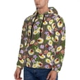 thumbnail image 3 of Naloa Ladybugs And Flowers On A Wooden Men's Casual Hooded Collar Drawstring Hoodies Pullover Sweatshirts Casual Long Sleeve Shirts-4X-Large, 3 of 7