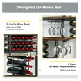 thumbnail image 6 of Drevy Wine Rack Table, 47 Inches Industrial Wine Bar Cabinet with Wine Rack & Glass Holders, Freestanding Floor Bar Storage Cabinet for Liquor and Glasses for Home Kitchen Dining Room (Rustic Brown), 6 of 8