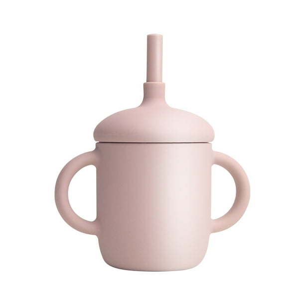 Vaso con Pajita, Diseño Anticaídas y a Prueba de Fugas, Resistente a Altas Temperaturas, Estructura de 3 Piezas Fácil de Limpiar, Compatible con Portavasos, Irrompible, Seguro para Los Más P