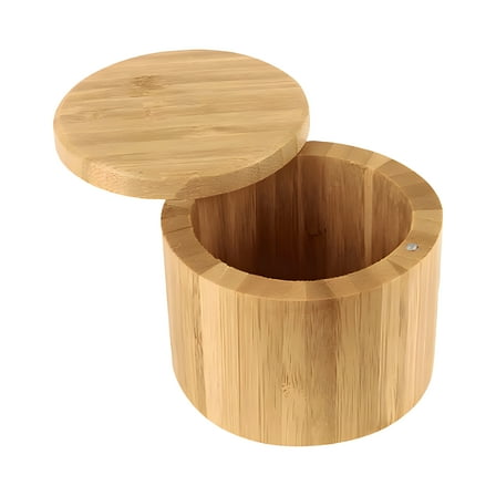 FACEGA Salt Cellar,Eco-Friendly Bamboo Salt Box with Magnetic Lid,Durable and Compact Salt Container for Kitchen Storage,Perfect for Spices and Seasonings