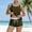 Army Green, variant on RKSTN Tankini Swimsuits for Women Color Block Crew Neck Sleeveless Swim Tank Top 2 Piece Bathing Suit with Drawstring Shorts
