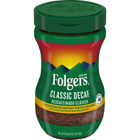Folgers Decaffeinated Instant Coffee, 3-Ounce