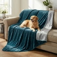 thumbnail image 2 of Lavish Home 80x80 Waterproof Blanket for Kids, Pets, and Outdoors (Green), 2 of 10